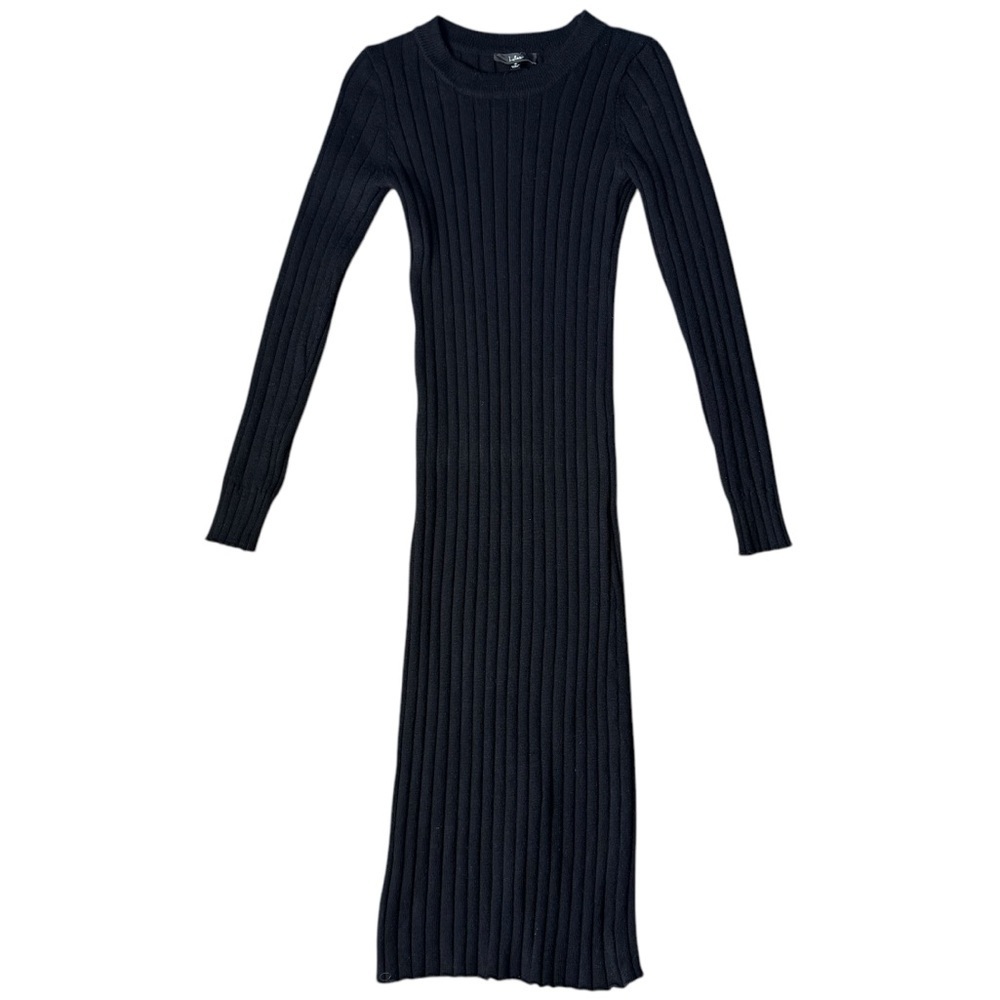 Lulu's Black Best Yet Ribbed Bodycon Sweater - Picture 6 of 10